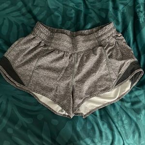 Lululemon gray hotty hot shorts, LOW RISE